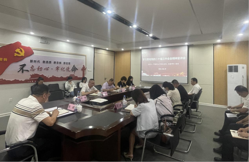 市多多28官网公司领导赴下属企业宣讲党的二十届三中全会精神